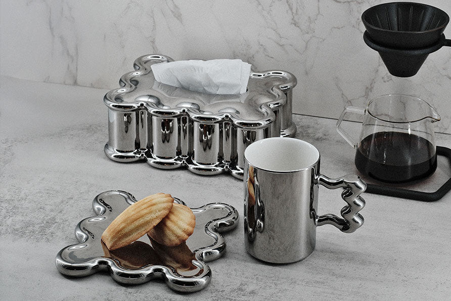 Silva 01  |  Wavy Mug set ( 12.85 oz / 380 ml )